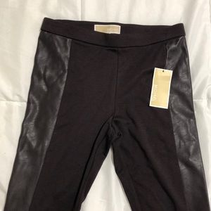 Michael by Michael Kors Leather Leggings